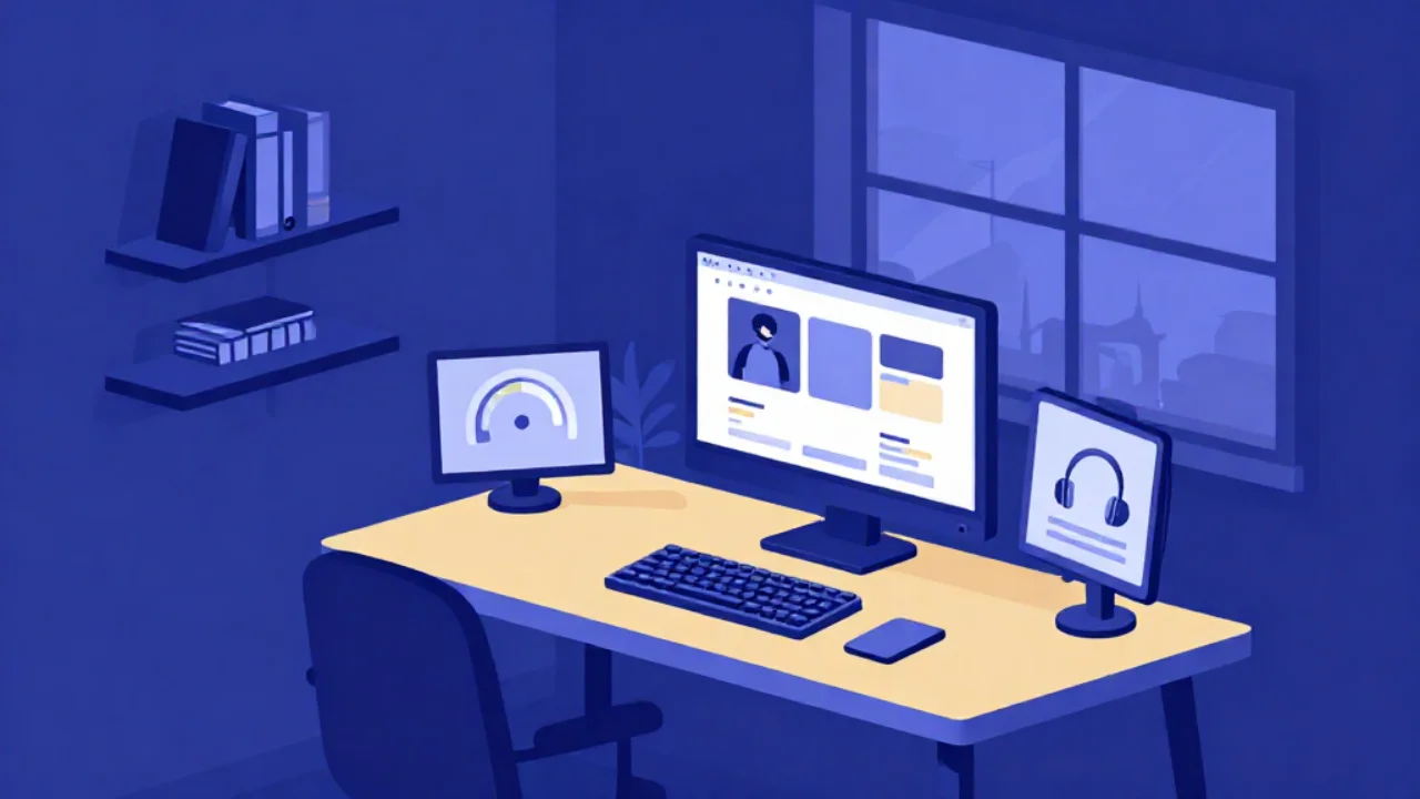 Illustration of a web developer optimising images for a faster-loading website
